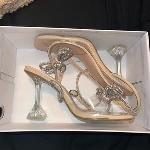 Yokomo Women's Rhinestone Sandals - Nude